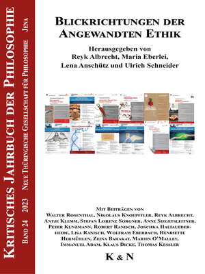 cover image of Blickrichtungen der Angewandten Ethik